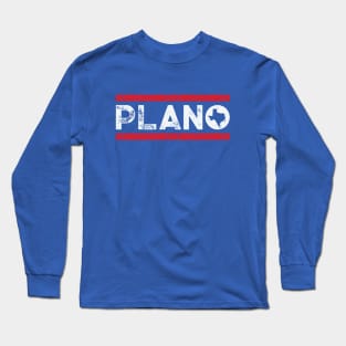 Retro Plano, Texas // Vintage Plano DFW Metroplex Hometown Long Sleeve T-Shirt